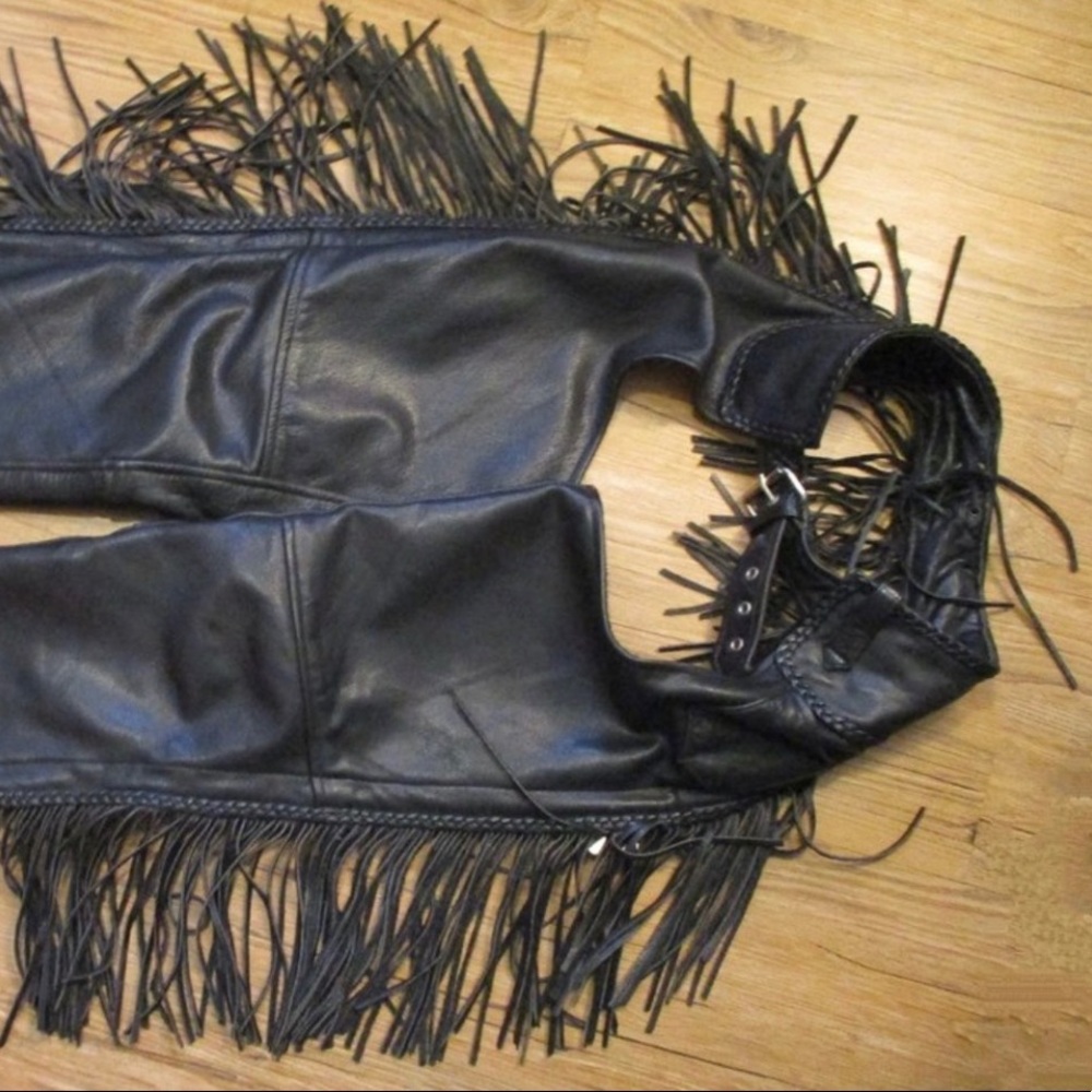 Leather Gallery Chaps with Fringe